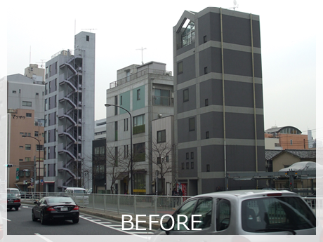 ビル壁面看板設置 BEFORE
