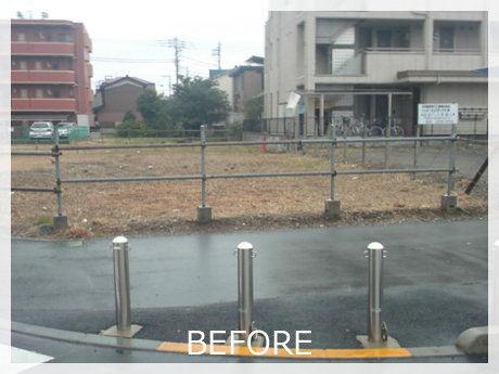 野建て看板設置 BEFORE